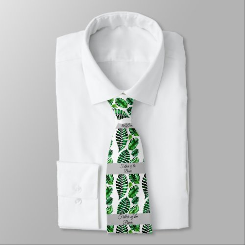 Father of the Bride Tropical Island Wedding Neck Tie