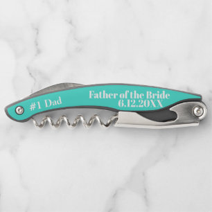 Father of the Bride Turquoise Waiter's Corkscrew
