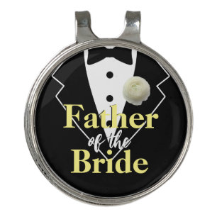 Father of the Bride Tuxedo Personalized Wedding Golf Hat Clip