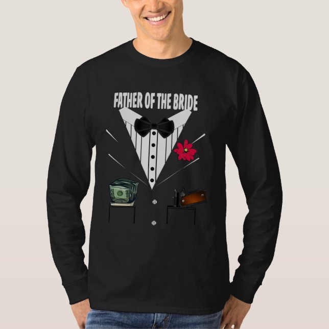 Father of the Bride Tuxedo Wedding Sample Group T-Shirt (Front)