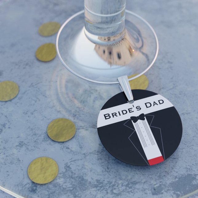 Father of the Bride Tuxedo Wedding Wine Charm (Father of the Bride Tuxedo Wedding Wine Charm)