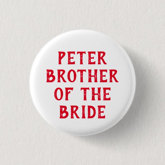 Father of the Bride Wedding Badge – Editable Pin  (Front)