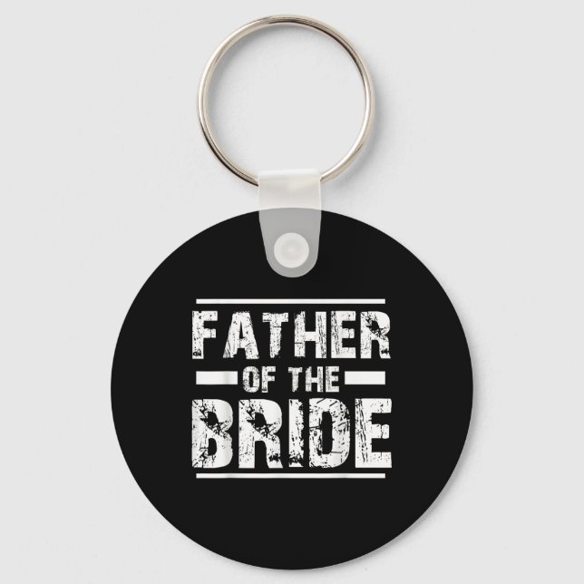 Father Of The Bride Wedding Bridal Party  Keychain (Front)