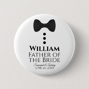 Father of the Bride Wedding Button Name Tag