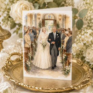 Father of the Bride Wedding Congratulations Card