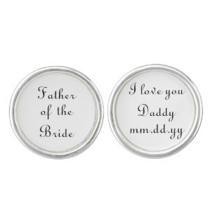 Father of the Bride Wedding Day Gift Dad Cufflinks