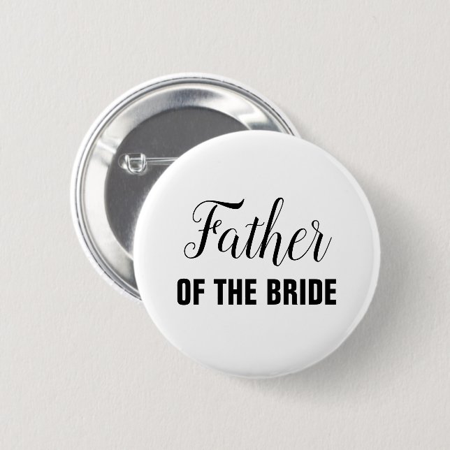 Father of the Bride Wedding Party Button (Front & Back)