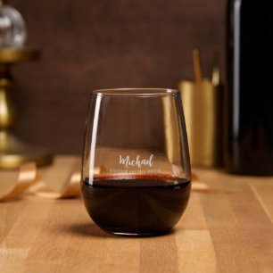 Father Of The Bride Wedding Stemless Wine Glass