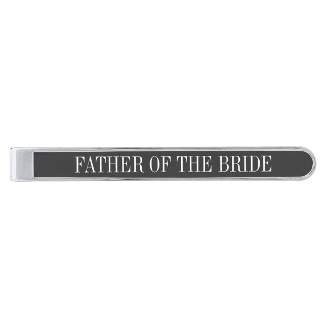 Father of the bride wedding tie bar clip (Front)