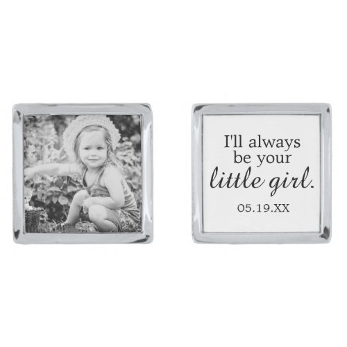 Father of the Bride Your Little Girl Custom Photo Cufflinks
