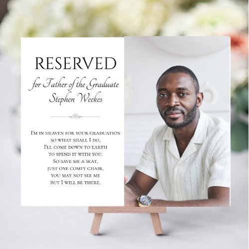 Father of the Graduate Save Me A Seat Memorial