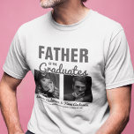 Father Of The Graduates | Double Graduation T-Shirt<br><div class="desc">Double graduates,  double party celebrations! These modern graduation Father of the graduates tshirt,  feature 2 graduates and their photos with a stylish announcement template. All font styles and background colors can be changed by clicking on the customize further link after personalizing.</div>