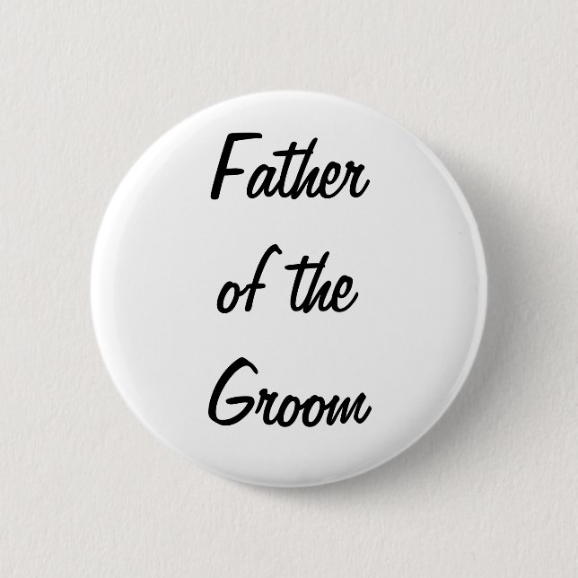 Father of the Groom Badge Button (Front)