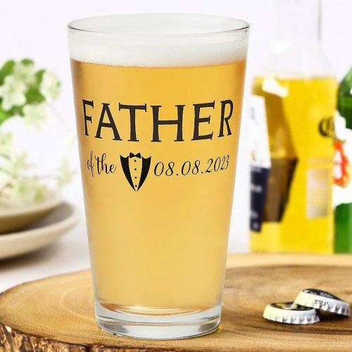 Father of the groom beer pint from a bride glass