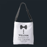 Father of the Groom Black Tie Wedding Swag Bag<br><div class="desc">These fun bags are designed as favors, gifts, or swag bags for the father of the groom. They feature an image of a black tie with three buttons and text that reads Father of the Groom with a space to enter his name as well as the wedding couple's names and...</div>