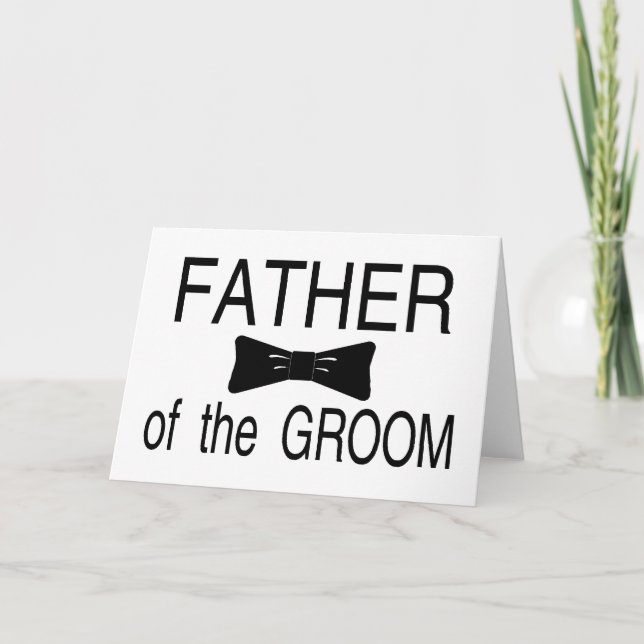 Father Of The Groom Bowtie Card (Front)