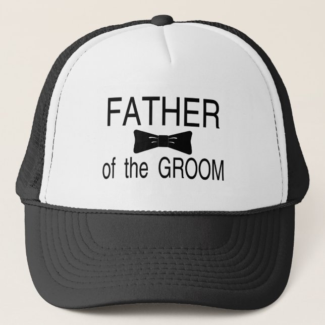 Father Of The Groom Bowtie Trucker Hat (Front)