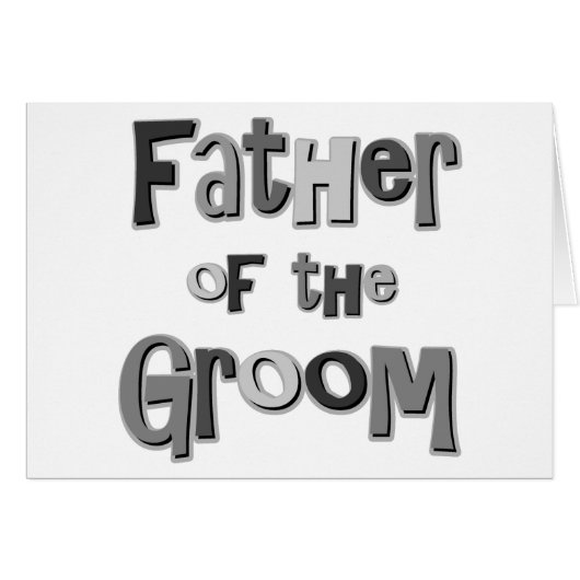 Father of the Groom Cards (Front Horizontal)