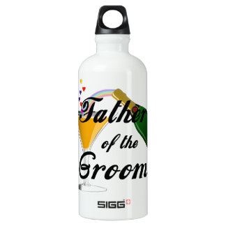 Father of the Groom Champagne Toast Water Bottle