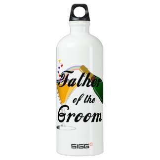 Father of the Groom Champagne Toast Water Bottle
