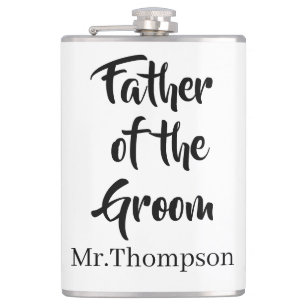 Father of the Groom Custom Wedding Parent Gift Flask