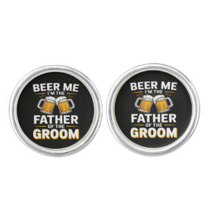Father of The Groom Drinking Team Cufflinks
