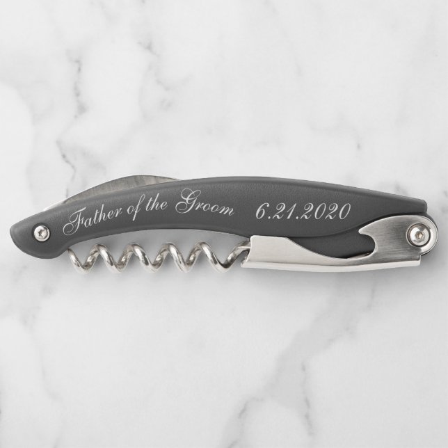 Father of the Groom Elegant Corkscrews (Back)