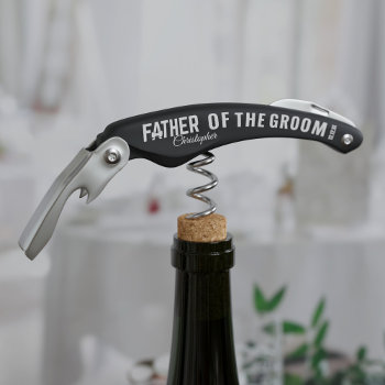 Father Of The Groom Favor Wedding Parent Corkscrew by TuxedoWedding at Zazzle