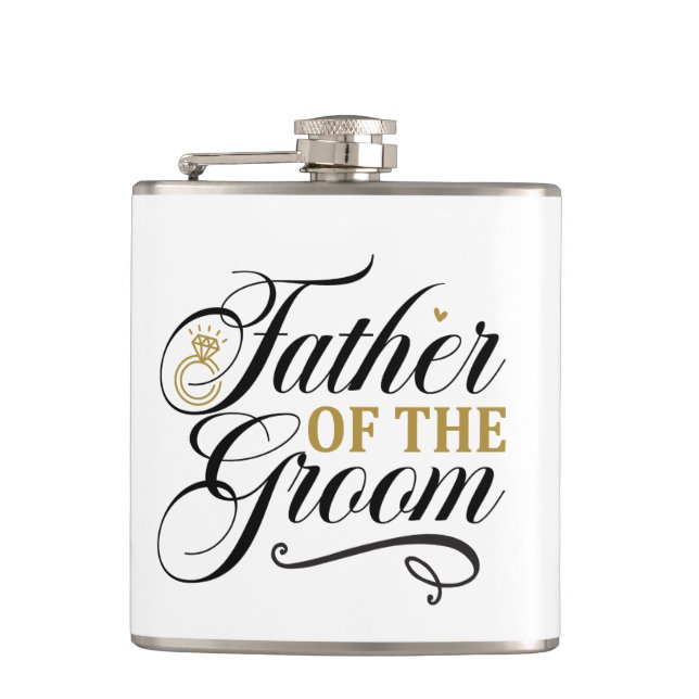 Father of the groom  flask (Front)
