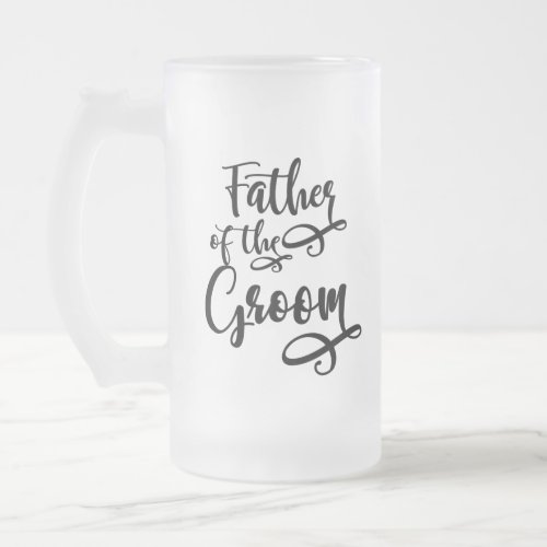 Father of the Groom Frosted Glass Beer Mug