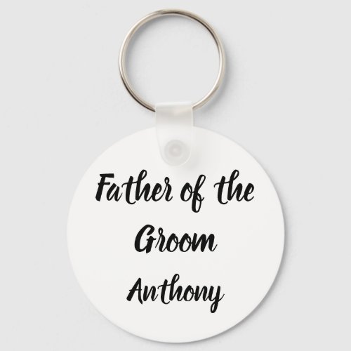 Father of the Groom Gift Custom Name Gift Wedding  Keychain