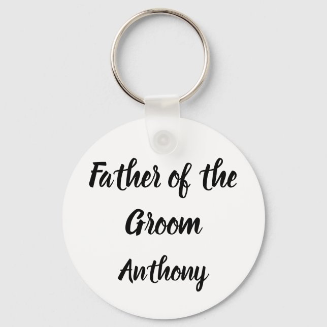 Father of the Groom Gift Custom Name Gift Wedding  Keychain (Front)