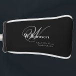 Father Of The Groom Gift Elegant Monogram Rustic Golf Head Cover<br><div class="desc">Wedding Party Gifts Father Of The Groom Gift Elegant Monogram Rustic Putter Cover. Click personalize this template to customize it with the monogram last name Initial, the first name, and the wedding date quickly and easily. Father Of The Groom Gift Elegant Monogram Rustic Golf Head Cover, is part of the...</div>