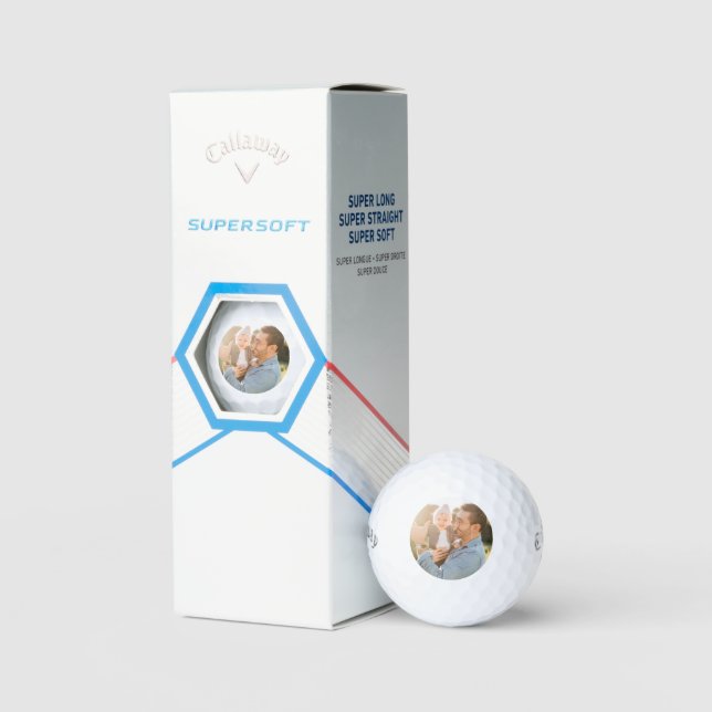 Father of the Groom Gift Golf Personalized Photo Balls (Packaging)