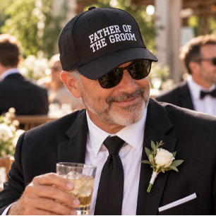 'Father Of The Groom' Gift Wedding Photographs Embroidered Baseball Cap