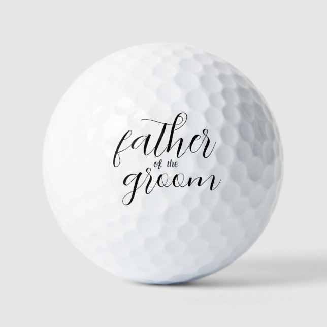 Father of the groom invitation  golf balls (Front)