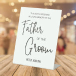 Father of the Groom Memorial Seat Reserved Wedding Pedestal Sign