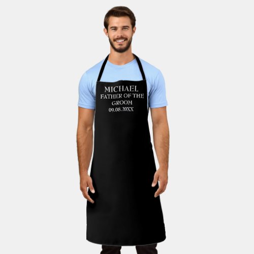 Father of the Groom Modern Bachelor Party Wedding  Apron