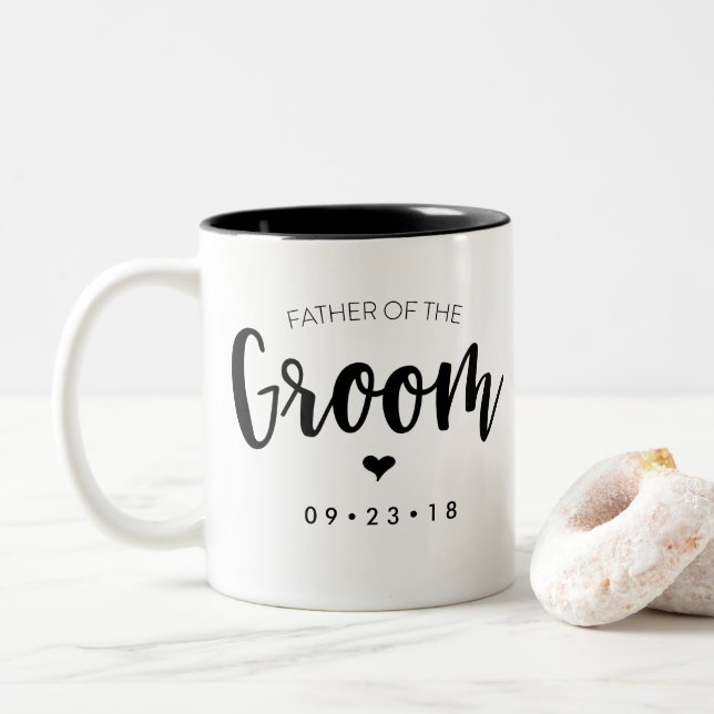 Father of the Groom Mug Personalize Your Date (With Donut)