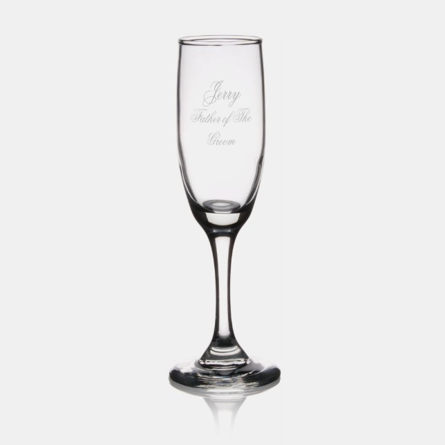 Father of the Groom Personalised Champagne Glass (Glassware)