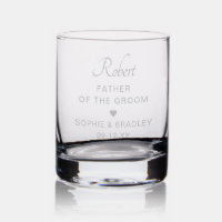 Father Of The Groom Personalised Wedding Party Rocks Glass