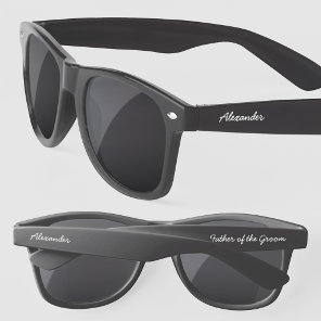 Father of the Groom Personalized Script Name Sunglasses