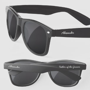 Father of the Groom Personalized Script Name Sunglasses
