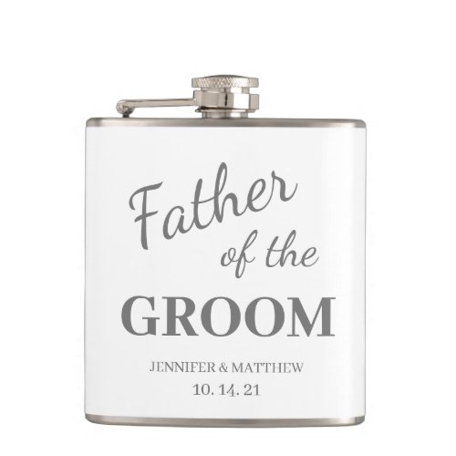 Father of the Groom Personalized Wedding Flask