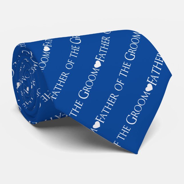Father of the Groom Royal Blue Wedding Neck Tie (Rolled)