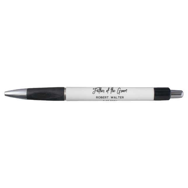 Father Of The Groom Script Personalized Wedding Pen (Front)