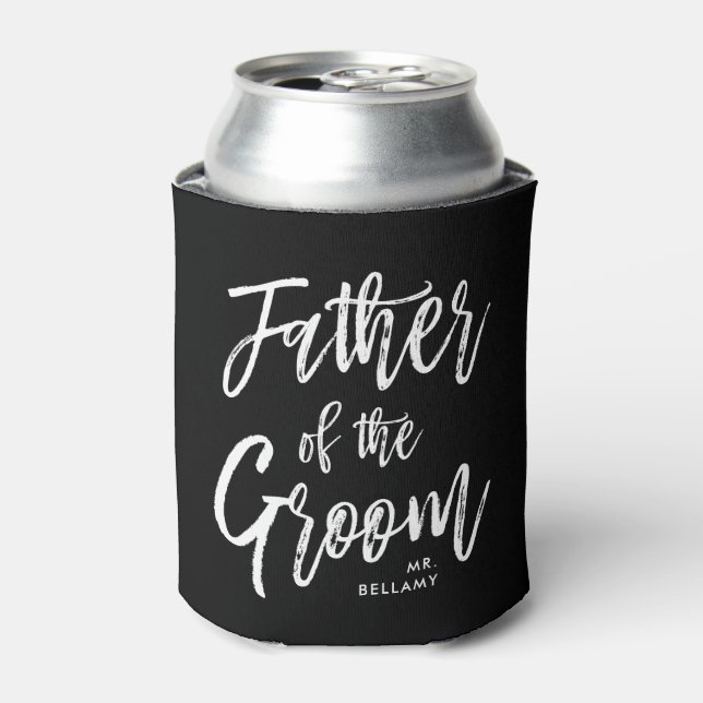 Father of the Groom | Script Style Custom Wedding Can Cooler (Can Front)