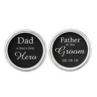 Father of the Groom Son's First Hero Cufflink