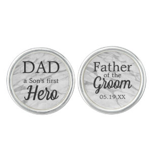 Father of the Groom Son's First Hero Cufflink