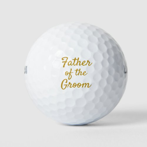 Father of the Groom Souvenir Golf Balls